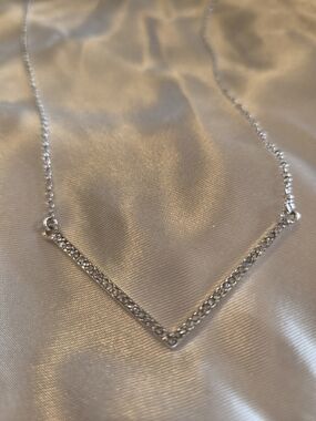 Silver V-Shaped Layering Necklace